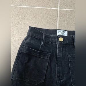 Frame denim black skinny jeans size 25
